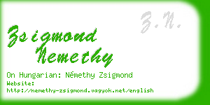 zsigmond nemethy business card